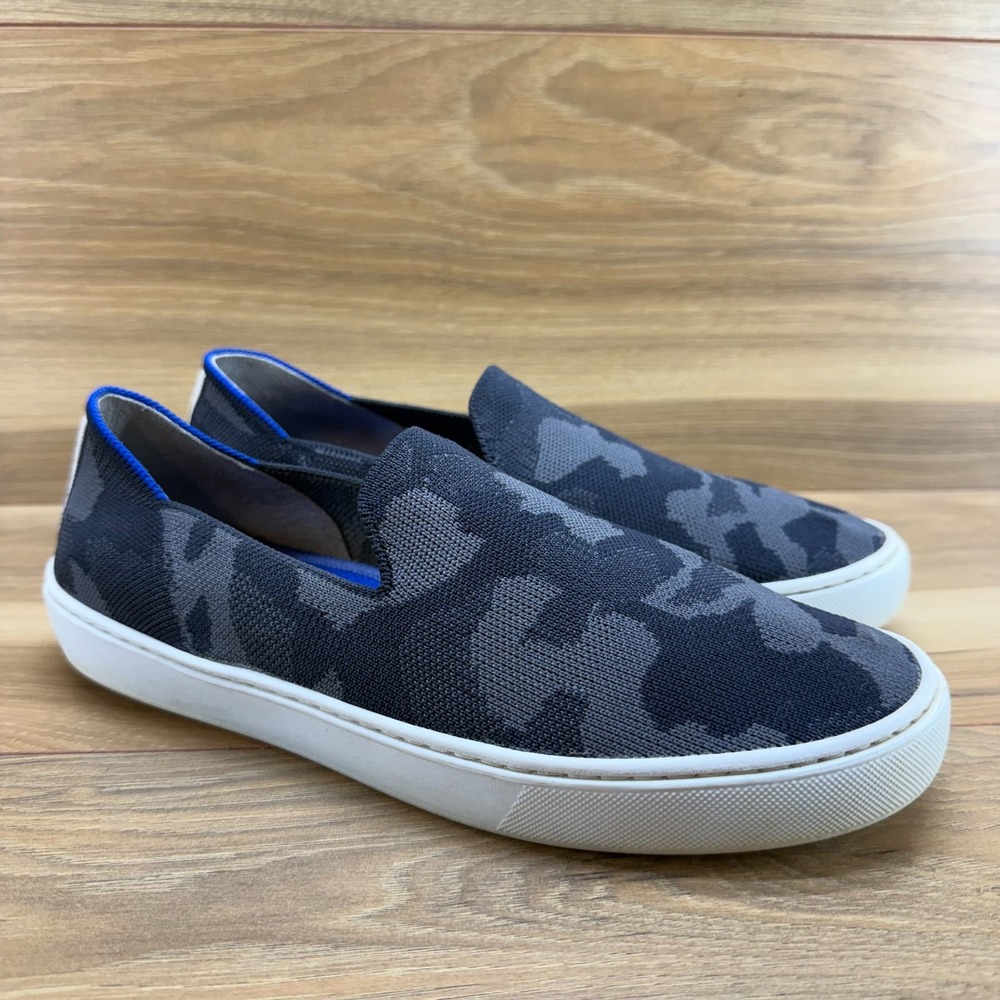 Rothys Original Sneaker Womens 8.5 Gray Camo Comfort Slip‎ On
